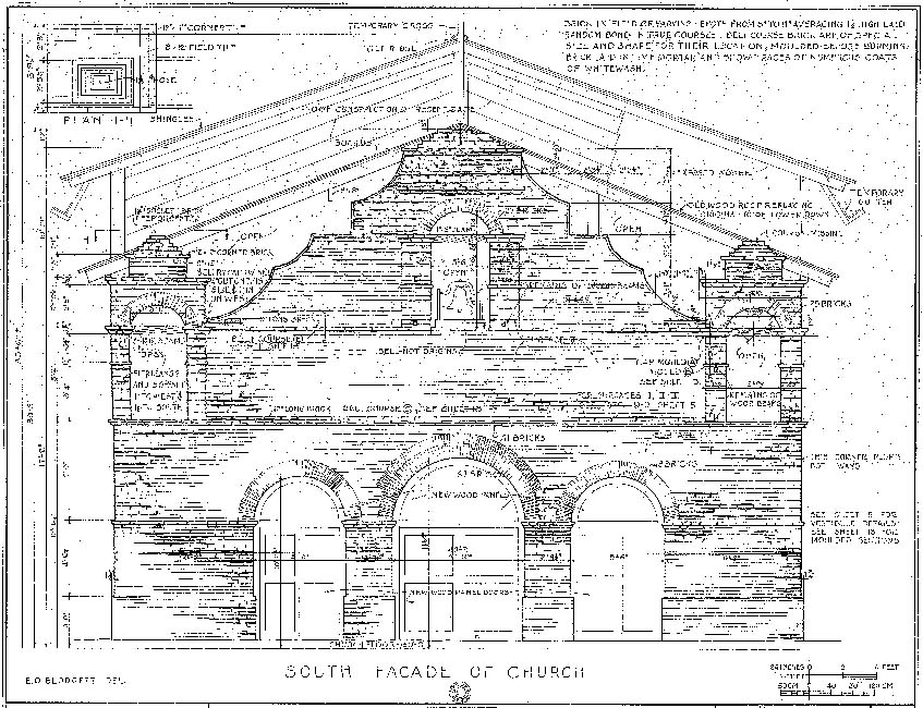 Architectural Drawing of the San Antonio de Padua Arcade