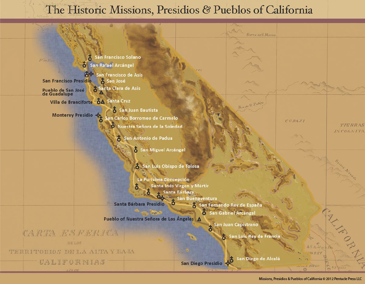 California Missions Map