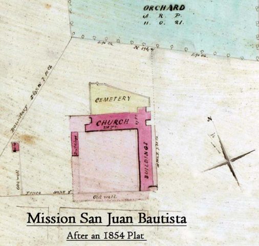Mission San Juan Bautista Plat 1854