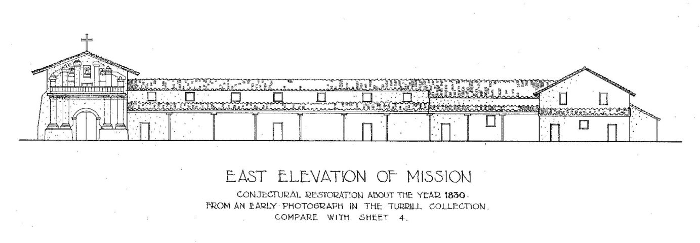 Mission Dolores Conjectural Drawing