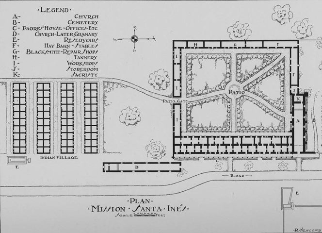 Plan of Mission Santa Inés