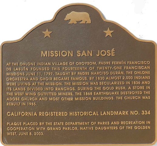 Historic Marker Mission San José