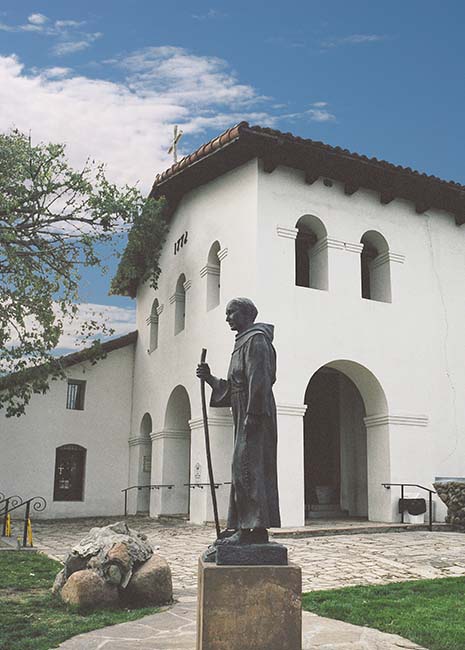 Fr. Serra Statue in Front of San Luis Obispo Mission