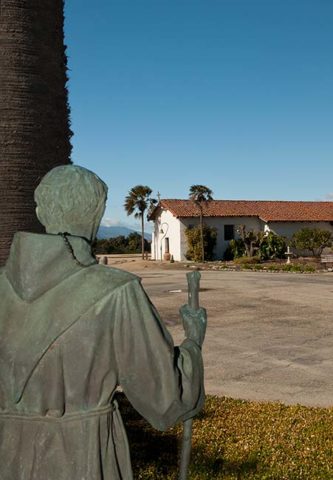 View of the Mission from Serra Statue