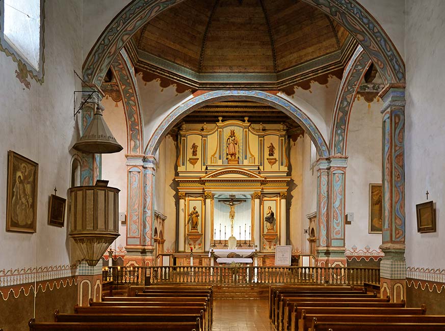 Restored Interior of San Luis Rey Church