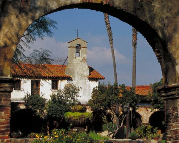 San Juan Capistrano Courtyard at Back of Mission