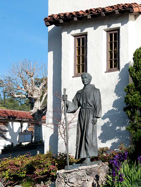 Statue of Junípero Serra outside the Chapel