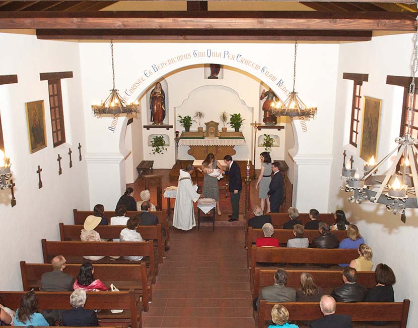 A Baptism Ceremony in the Santa Cruz Mission