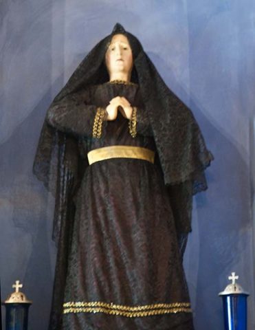 The Statue of Mary In the Mission Chapel