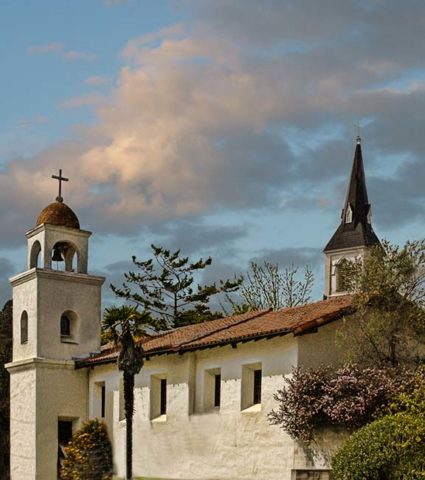 Side View of Mission Santa Cruz