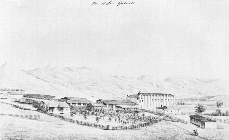 Mission San Gabriel Arcángel by Henry Miller 1856