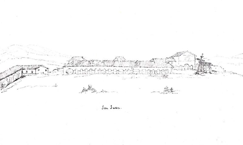 Mission San Juan Bautista by W.H.T. Powell 1850