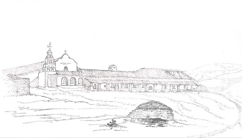 Mission San Diego 1850 by H.M.T. Powell