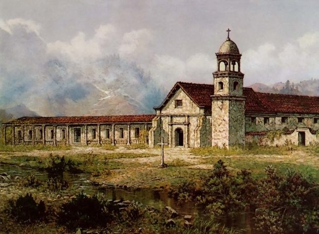 Mission Santa Cruz by Edwin Deakin