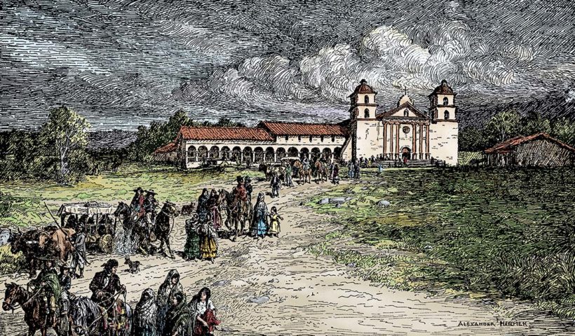Settlers Leaving Mission Santa Bárbara