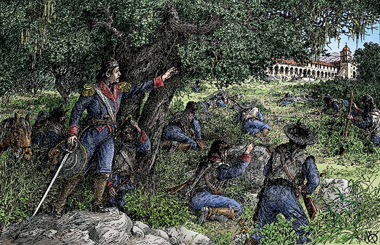 Soldiers Advancing to Mission Santa Bárbara 1824