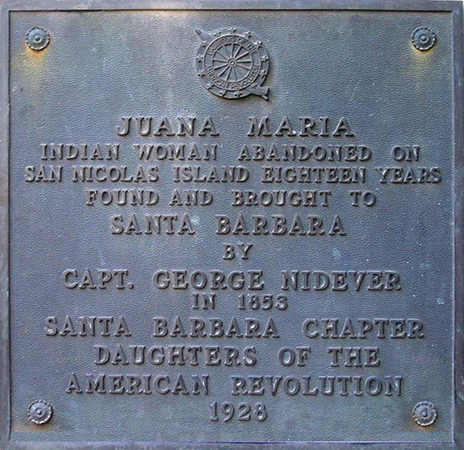 Plaque Honoring Juana Maria
